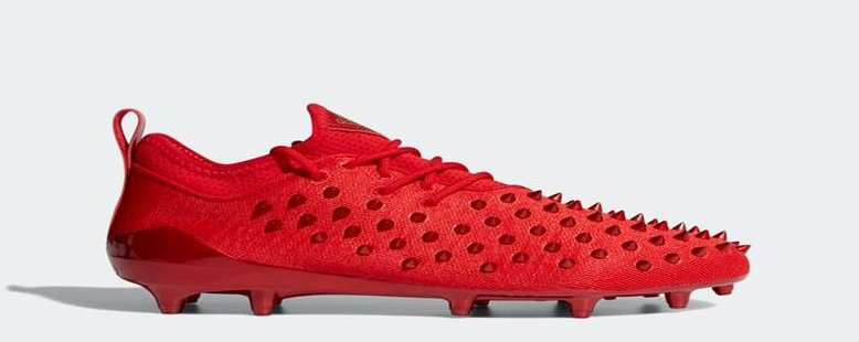 red adidas football cleats with spikes